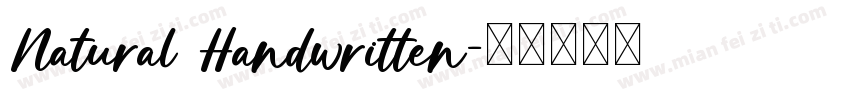 Natural Handwritten字体转换